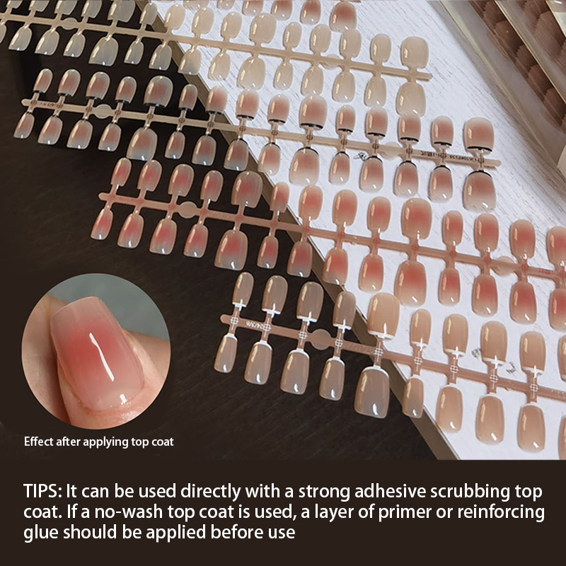 30pcs Gradient Fake Nails Fren - огляд і ціна Nail Art Pink