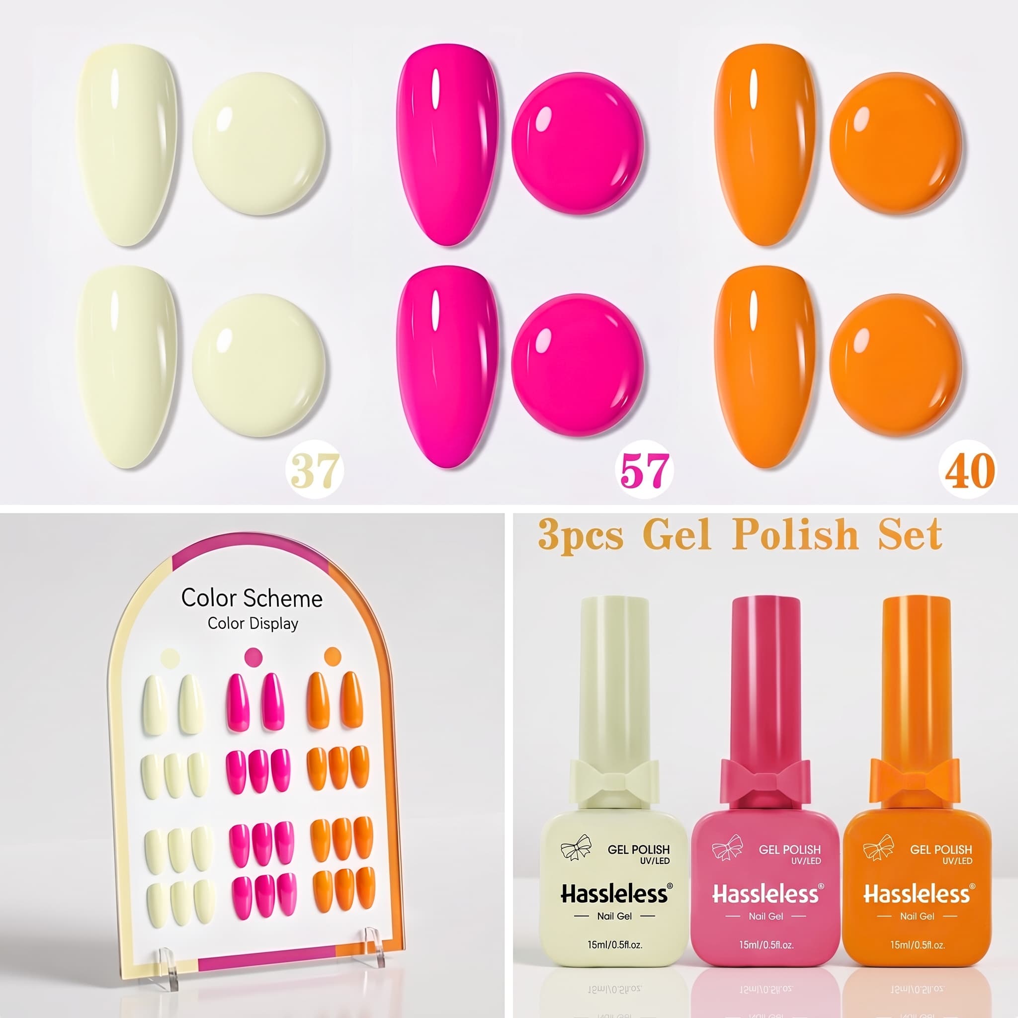Hassleless Nail Polish Gel 3-P - огляд і ціна Nail Art Orange
