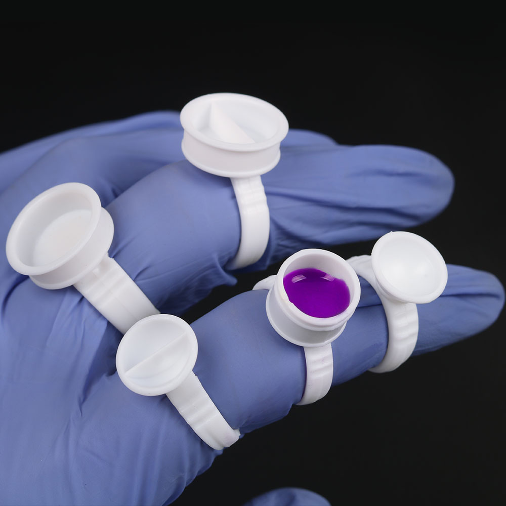 100PCS Tattoo Rings Cups Dispo - огляд і ціна Nail Art Ombre