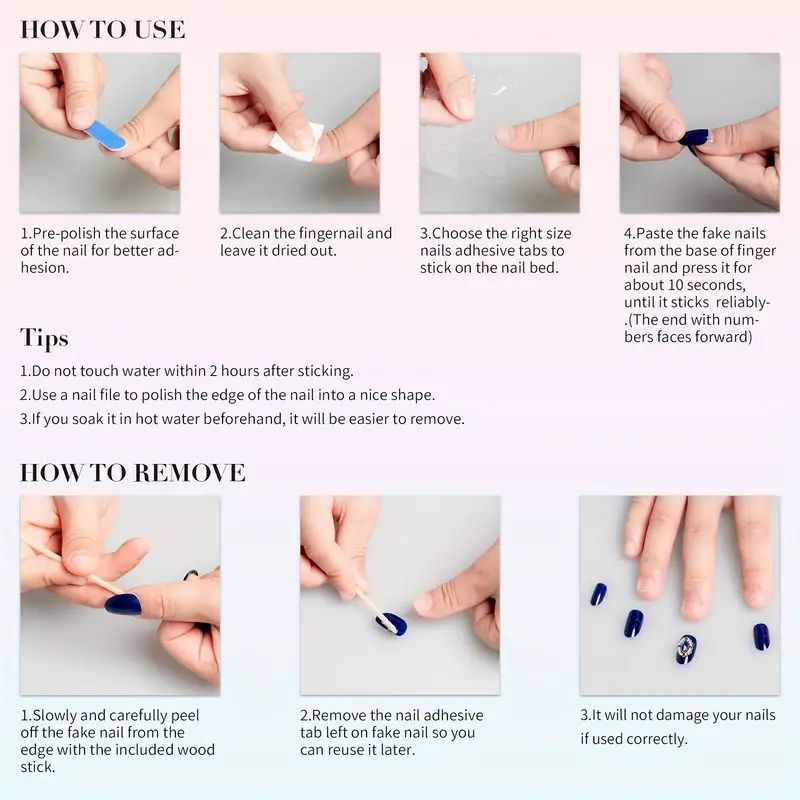10 PCS Luxury Handmade Press o - огляд і ціна Nail Art Press On