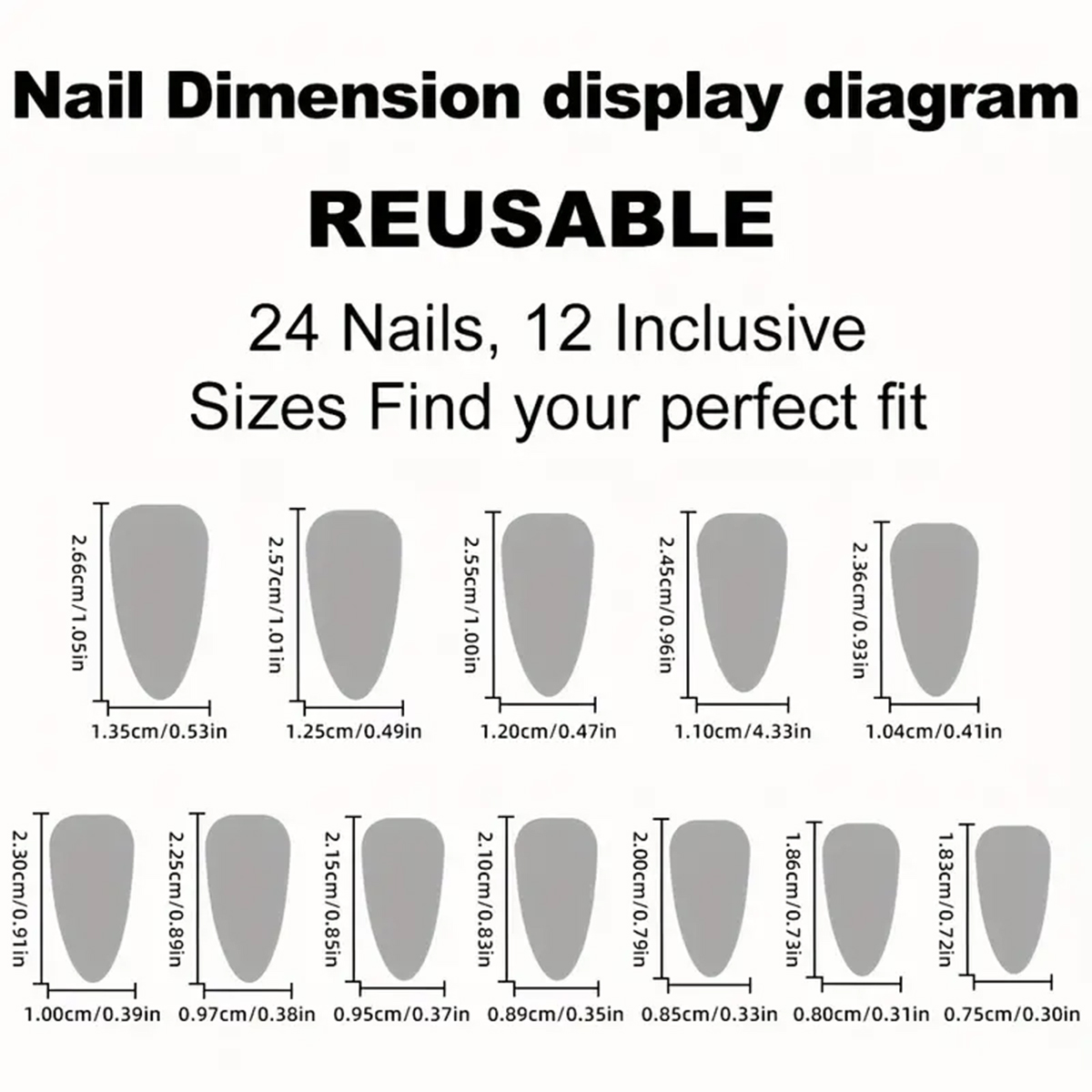 24Pcs Medium Almond Press On N - огляд і ціна Nail Art Press On