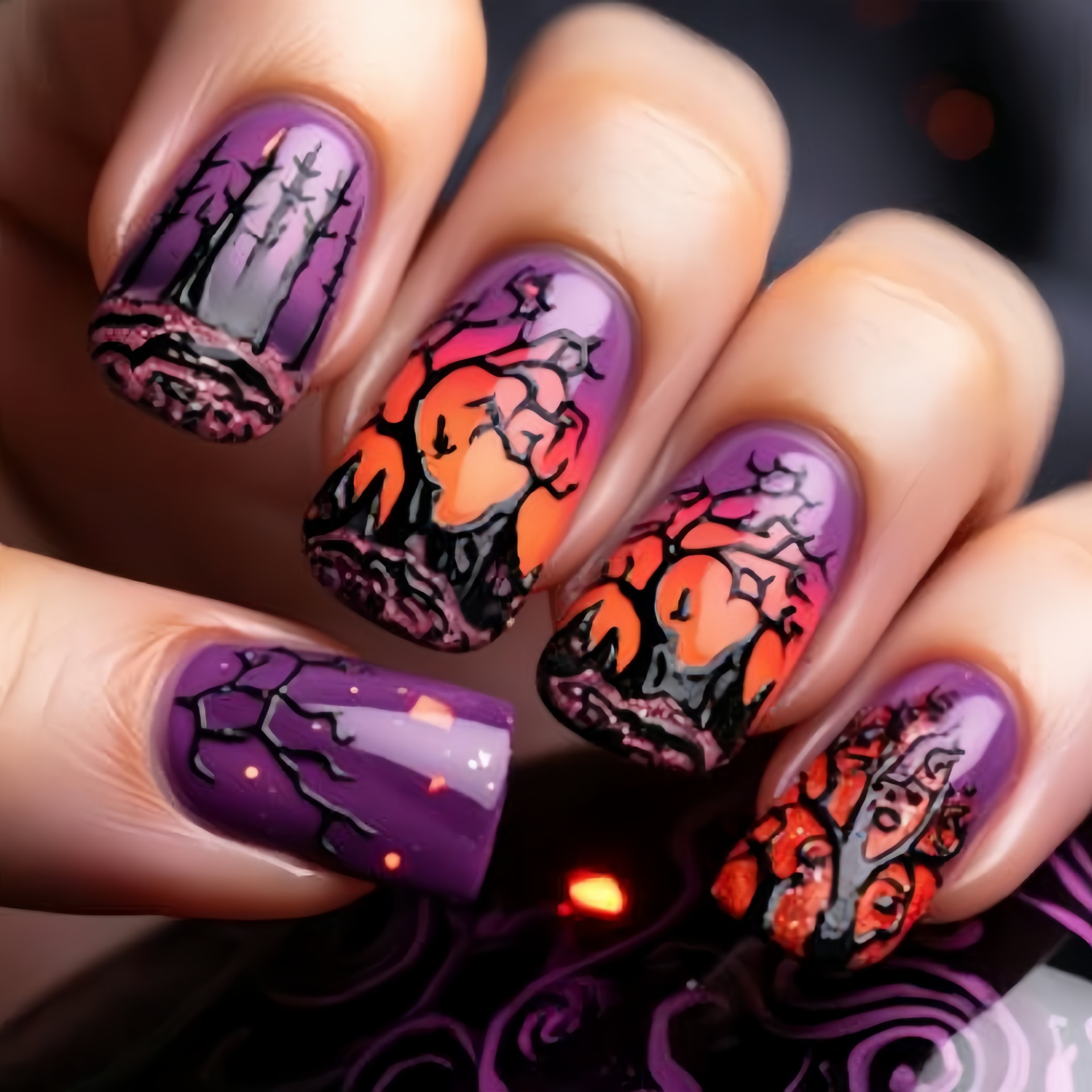 Medium Square fake nails for w - огляд і ціна Nail Art Orange