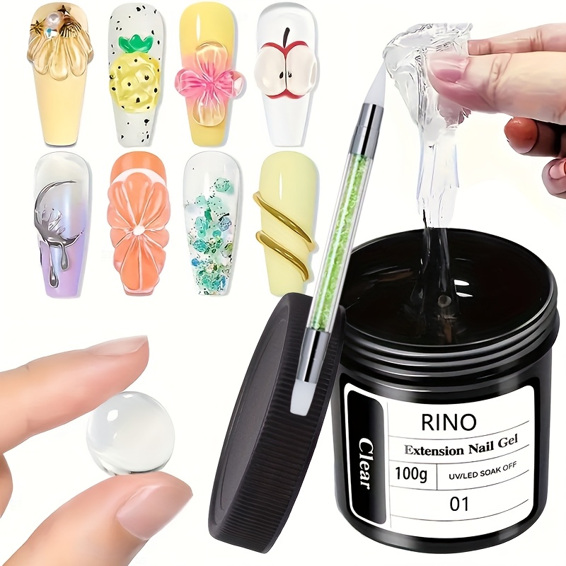 100g Clear Non-Stick Hand Exte - огляд і ціна Nail Art Ombre