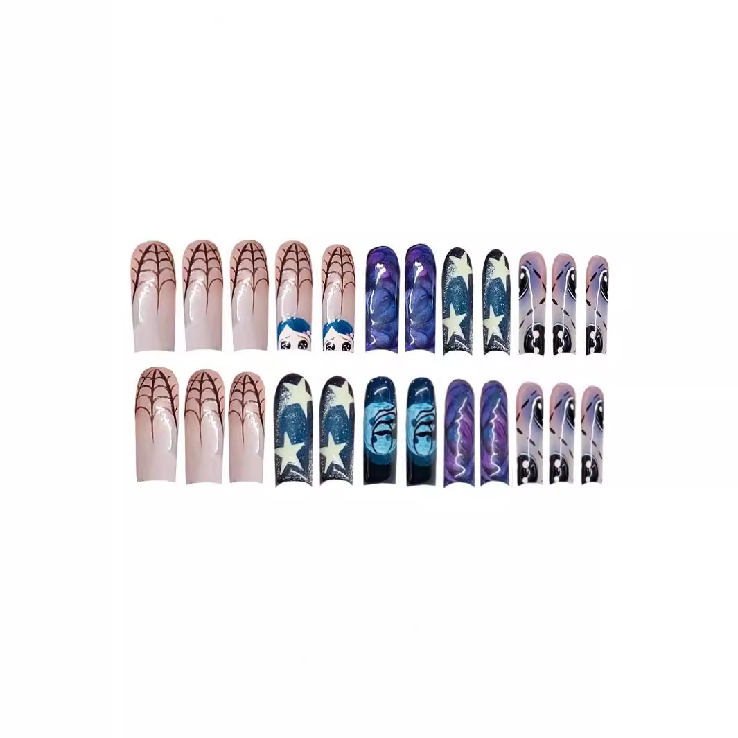 24pcs Y2k Star Graffiti Press  - огляд і ціна Nail Art Press On