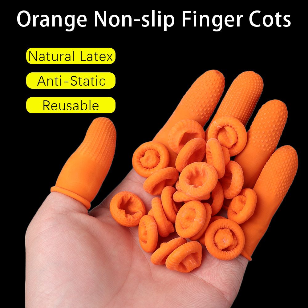 100PCS Reusable Fingertip Prot - огляд і ціна Nail Art Orange