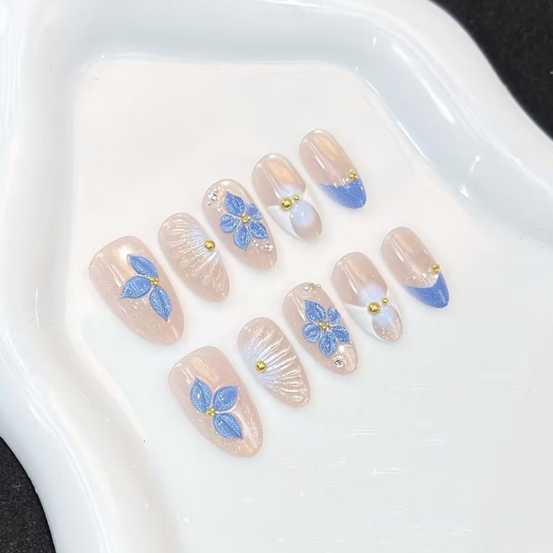 10Pcs New Pink Blue Yellow Flo - огляд і ціна Nail Art Pink