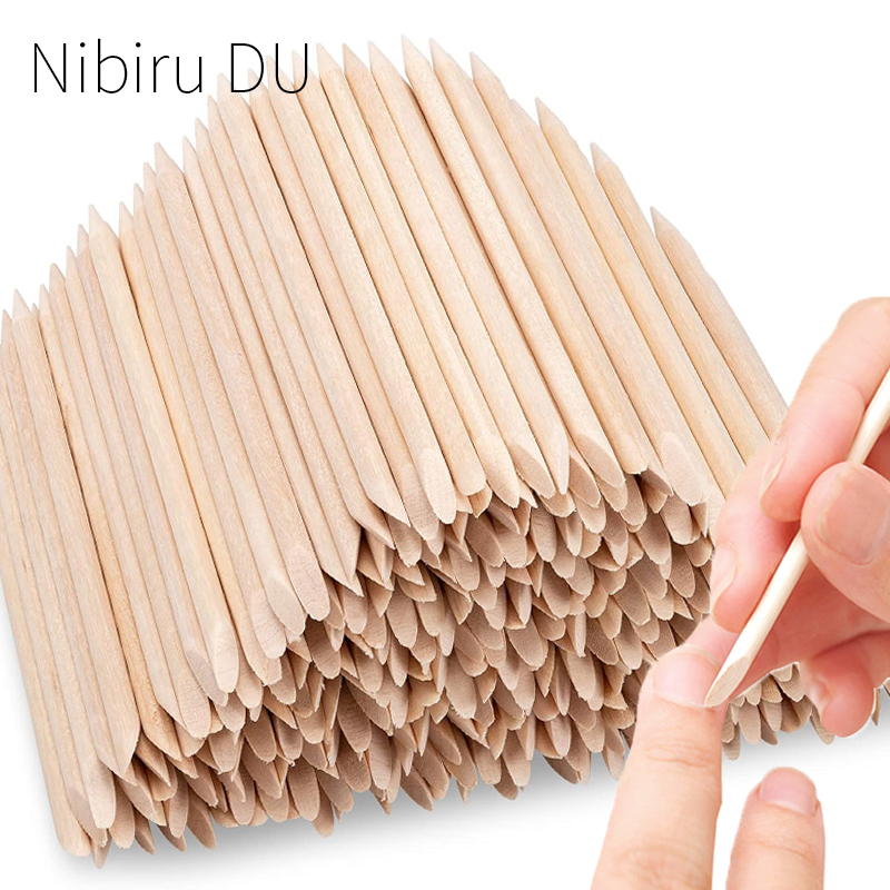 100/50Pcs Orange Wood Nail Sti - огляд і ціна Nail Art Orange